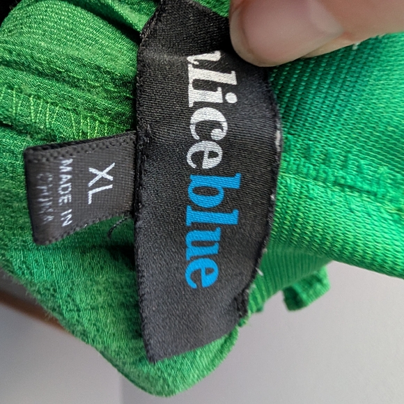 Alice Blue Emerald Green Pleated Wide Leg Pants | Paperbag Waist |‎ Size XL - Picture 4 of 5